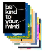 INUS Motivational, Uplifting, Empowering, Wall Abstract Posters, Inspiring A4 300GSM with and Free Stickers - (30 cm x 21 cm x 0.2 cm)(Pack of 10)